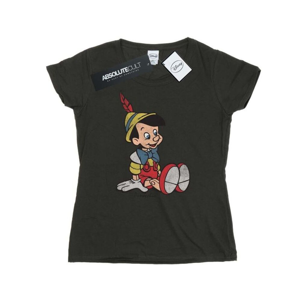 Pinocchio Womens/Ladies Classic Heather T-Shirt / Light Graphite